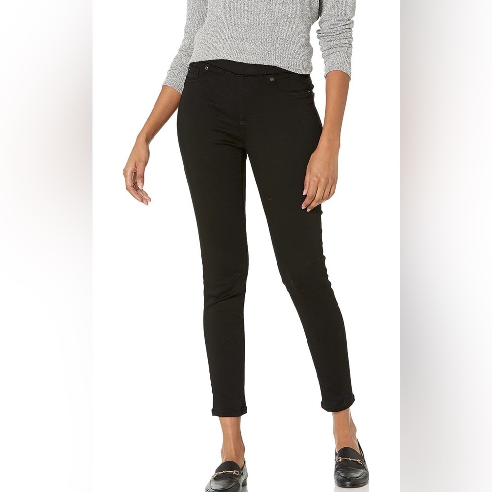 Women's Black Mid-Rise Stretch Jeggings - Size 14